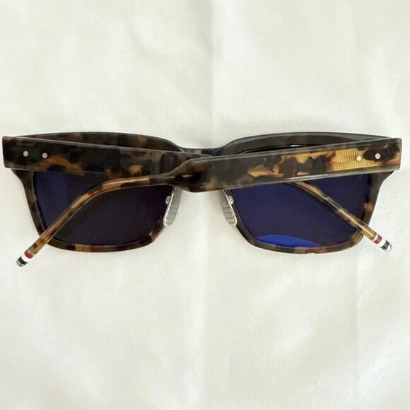 Thom Browne - 418 Square-Frame Tortoise shell Acetate Sunglasses - Picture 9 of 9